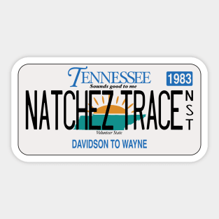 Natchez Trace National Scenic Trail, Tennessee license plate Sticker